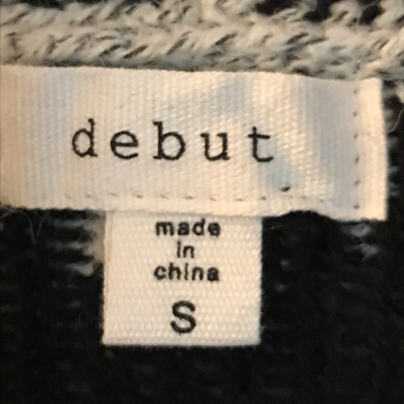 Cardigan Open Front Debut Geometric Pattern Woman’s Small - Picture 3 of 3